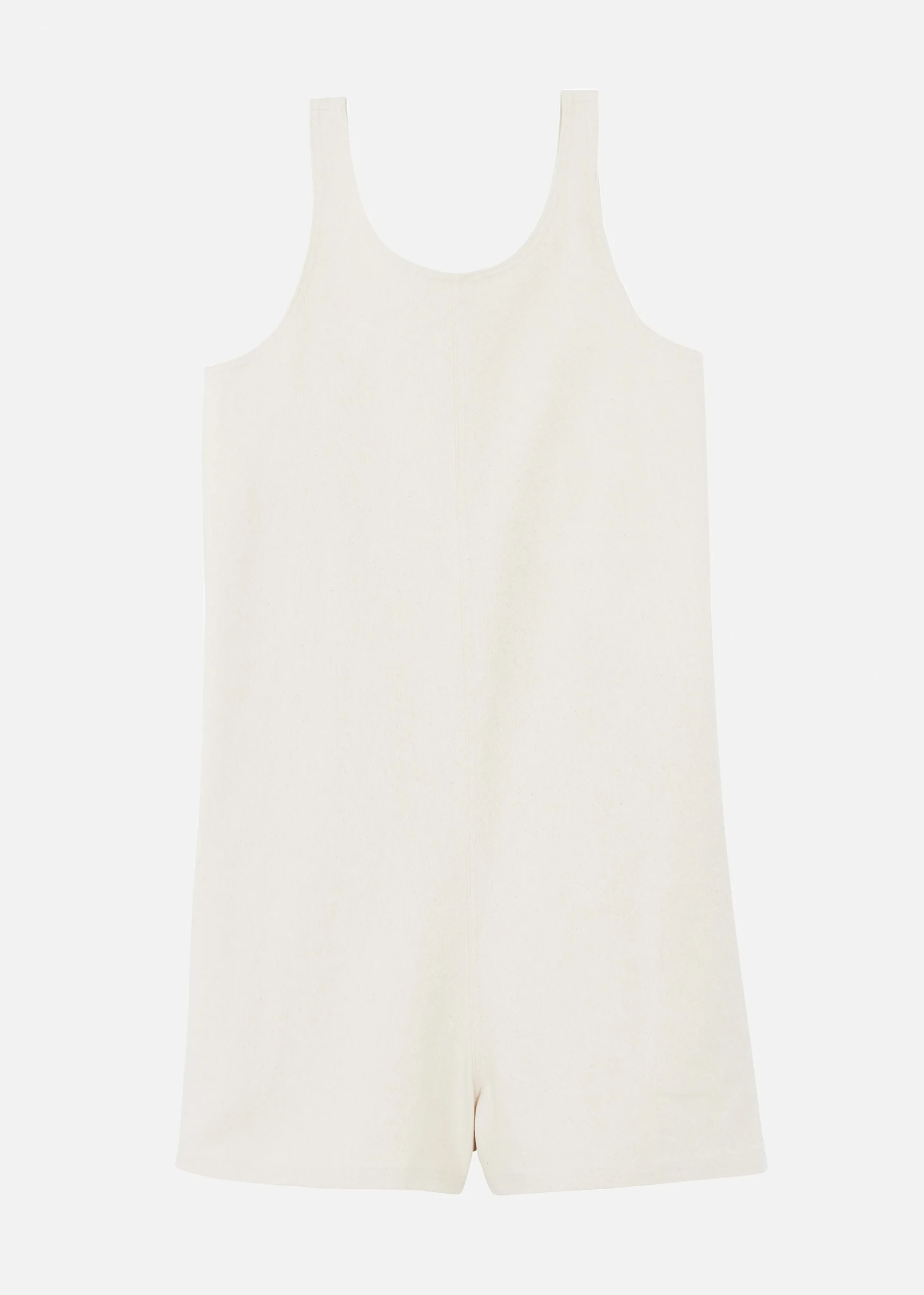 The Frankie Shop Claris Twill Romper Cream Outlet