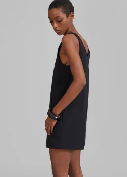 The Frankie Shop Claris Twill Romper Black Discount