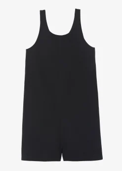 The Frankie Shop Claris Twill Romper Black Discount