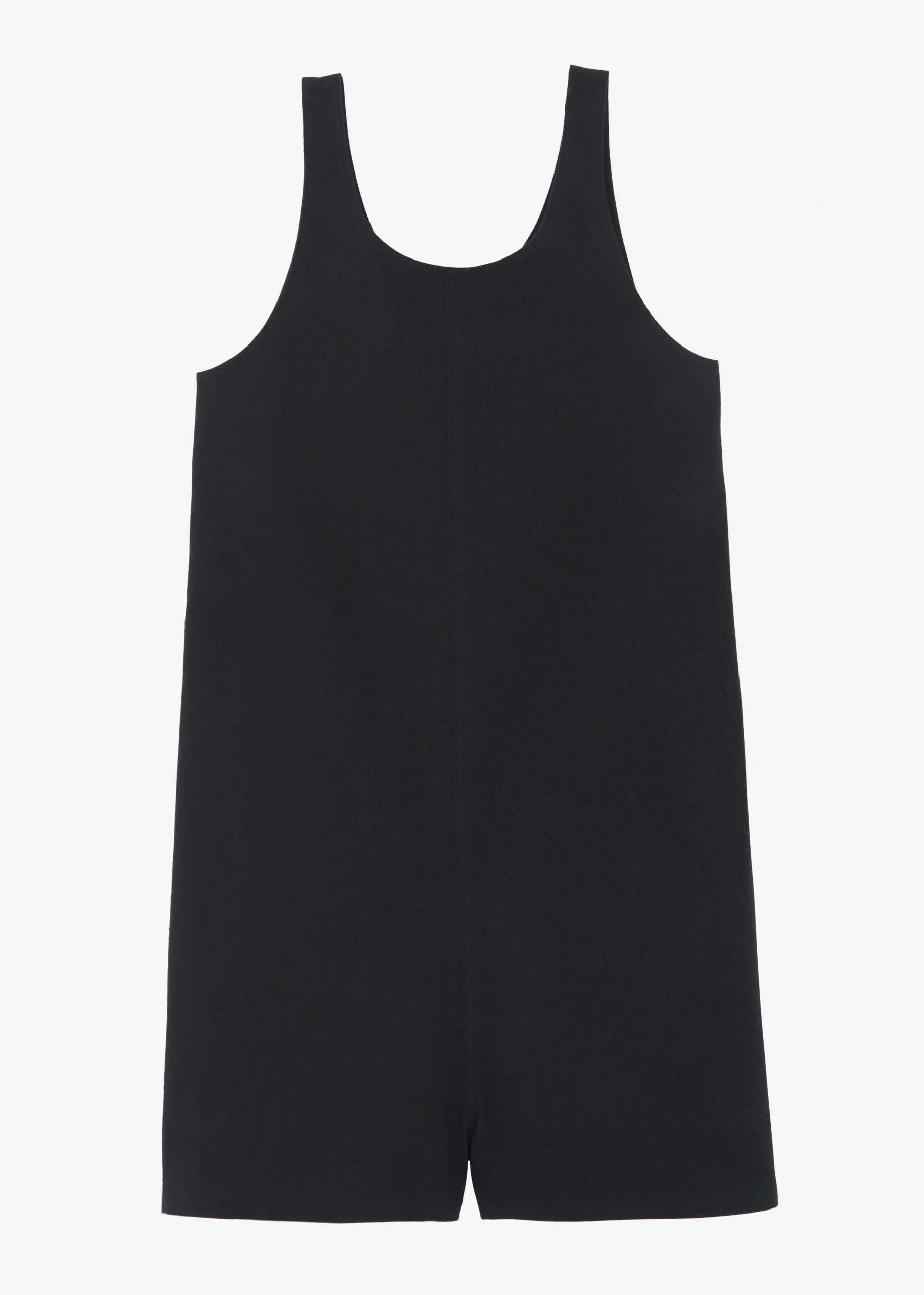 The Frankie Shop Claris Twill Romper Black Discount
