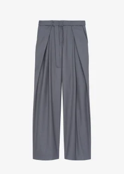 The Frankie Shop Clay Belted Pants Grey Clearance