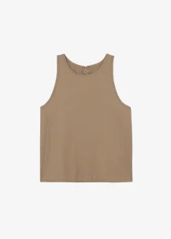 The Frankie Shop Clay Sleeveless Top Desert Taupe Hot