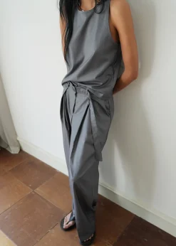 The Frankie Shop Clay Sleeveless Top Grey Discount