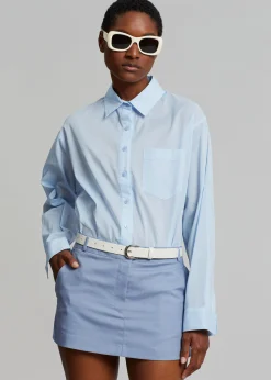 The Frankie Shop Cleia Shirt Light Blue