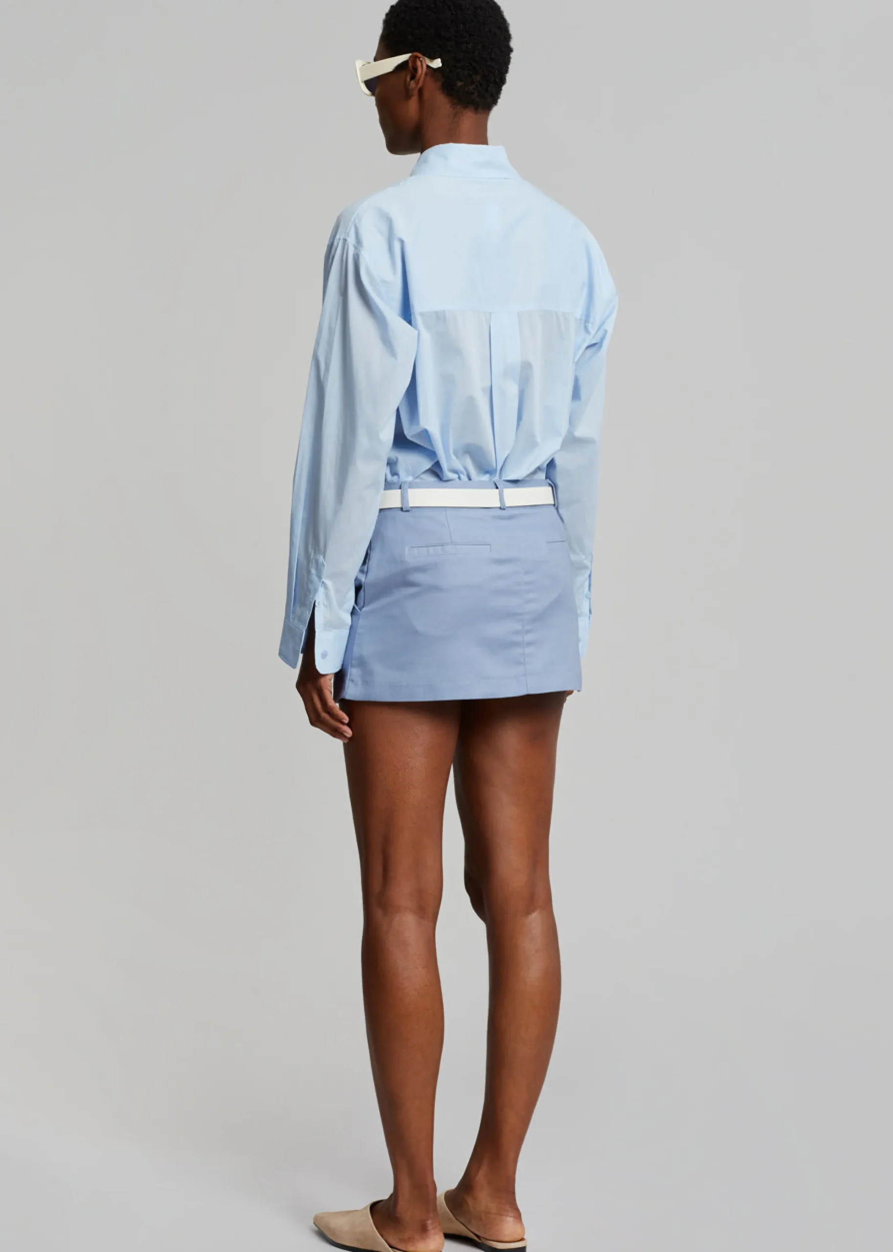 The Frankie Shop Cleia Shirt Light Blue