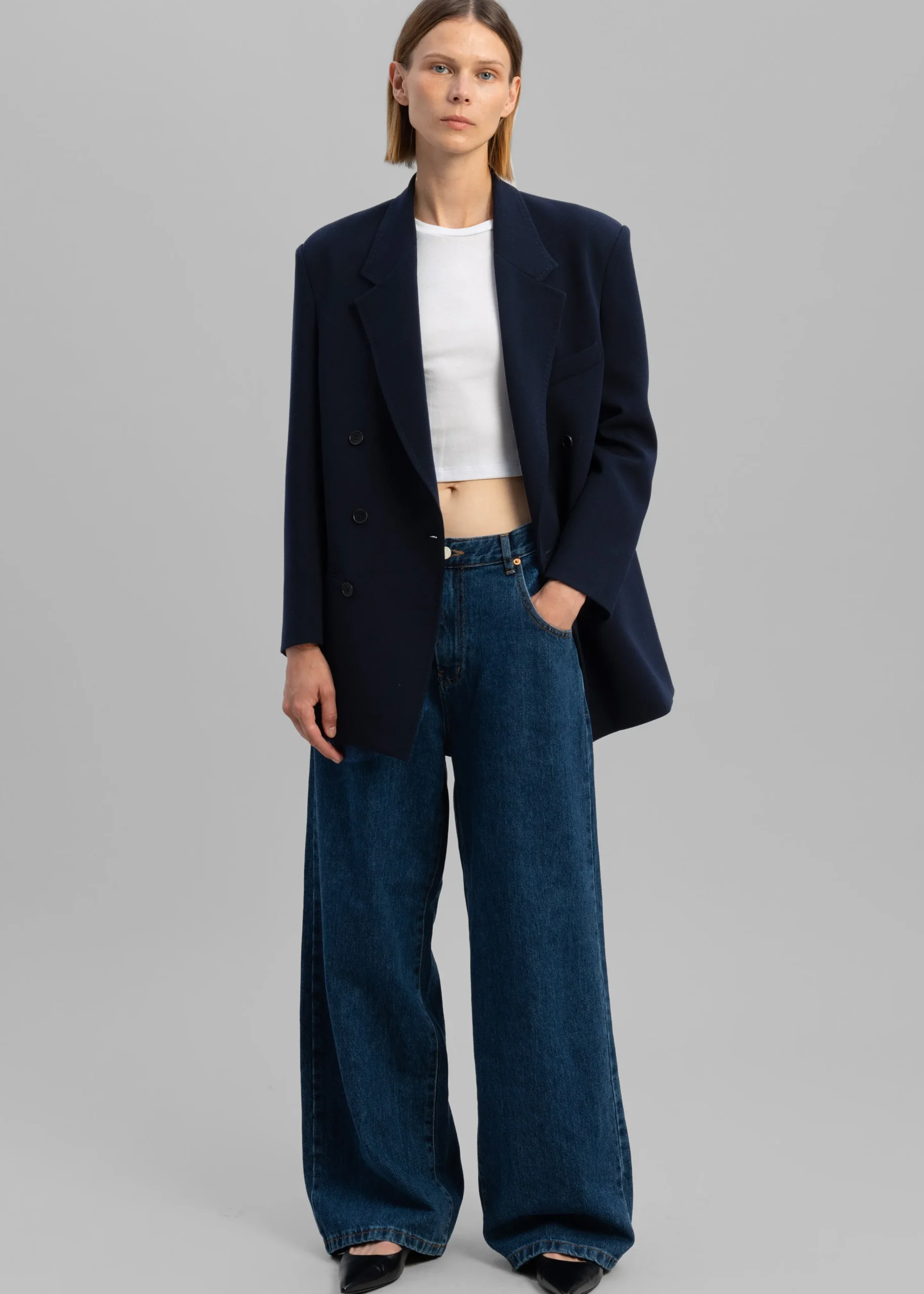 The Frankie Shop Clemmie Jeans Dark Indigo