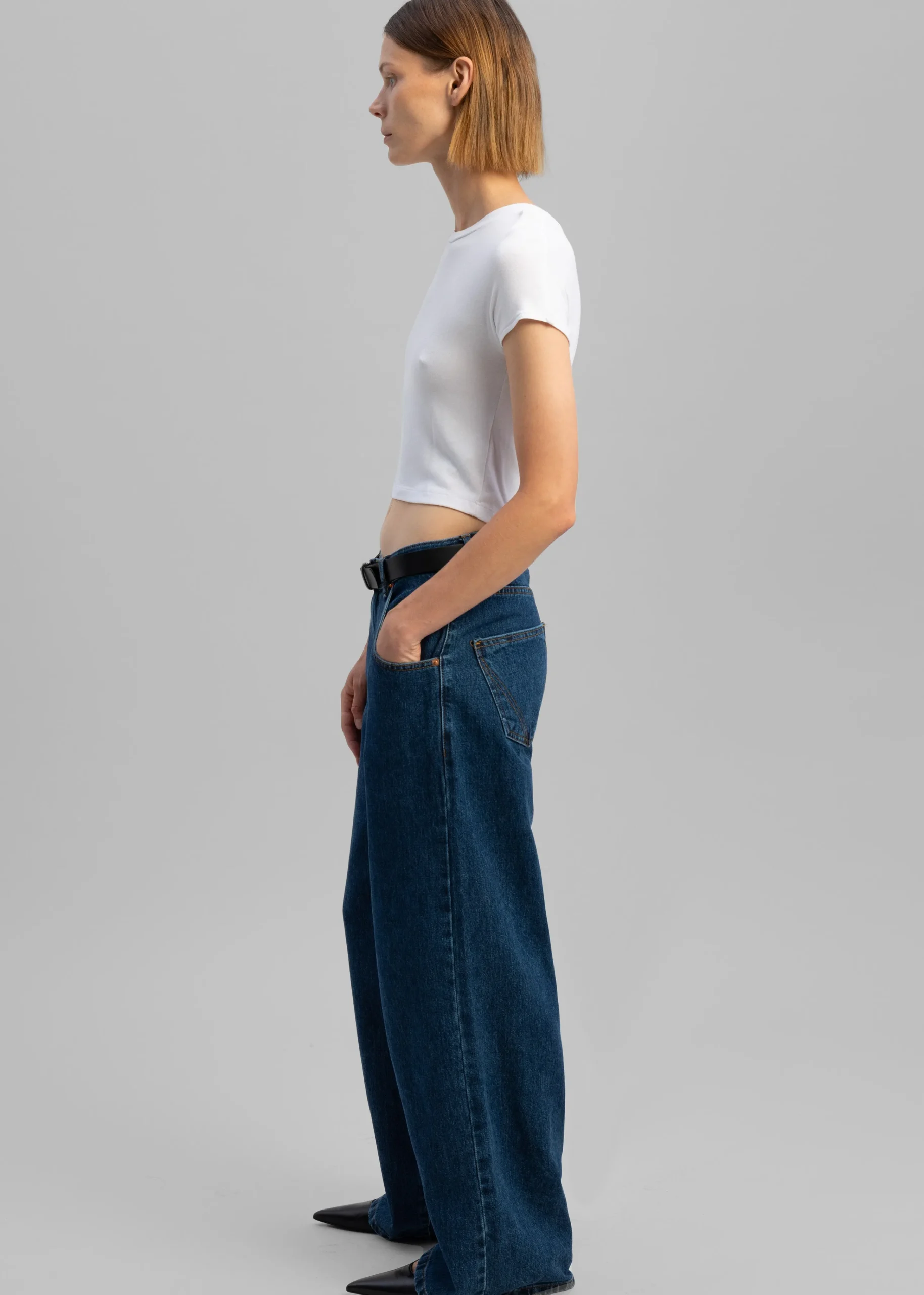 The Frankie Shop Clemmie Jeans Dark Indigo