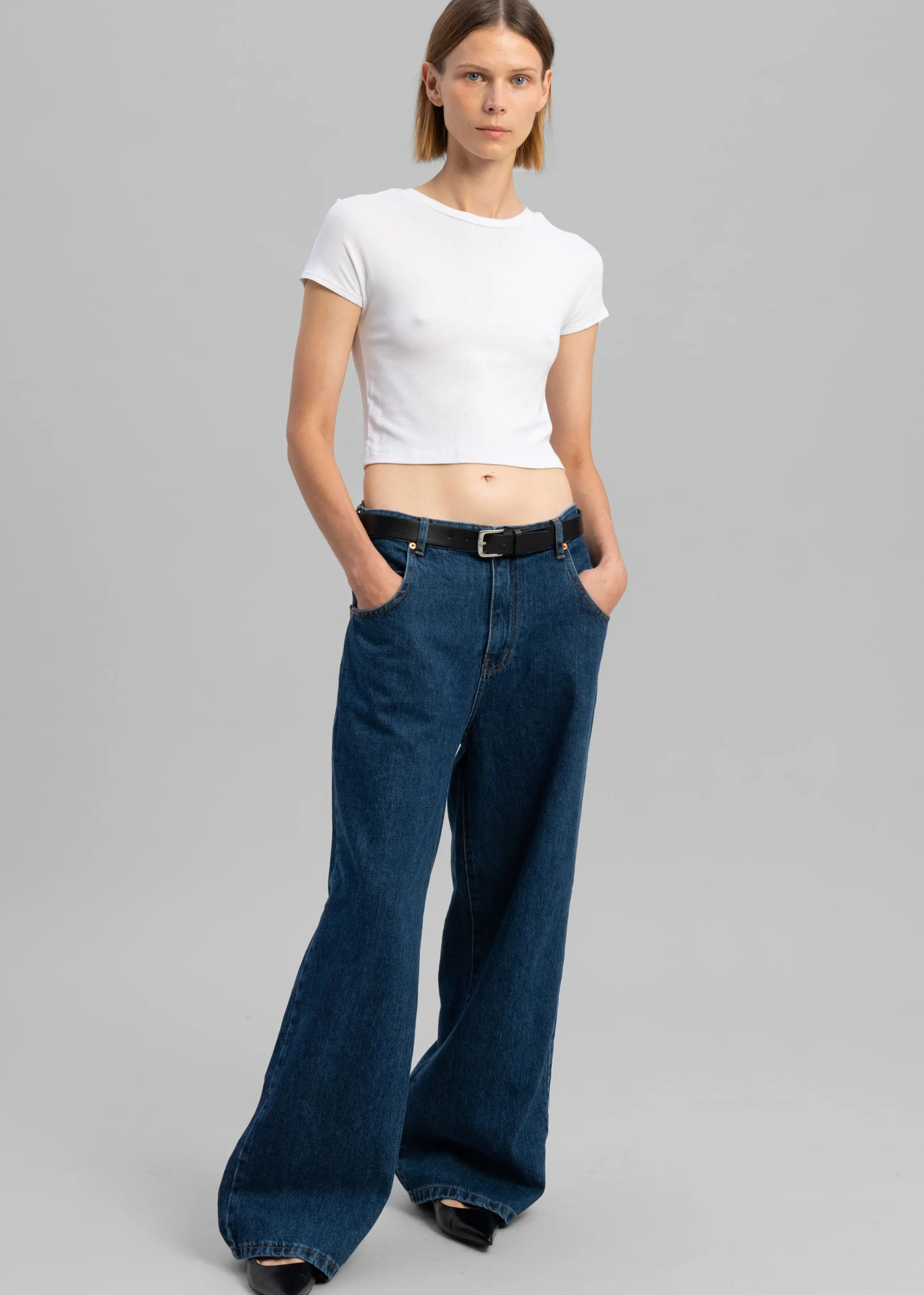 The Frankie Shop Clemmie Jeans Dark Indigo