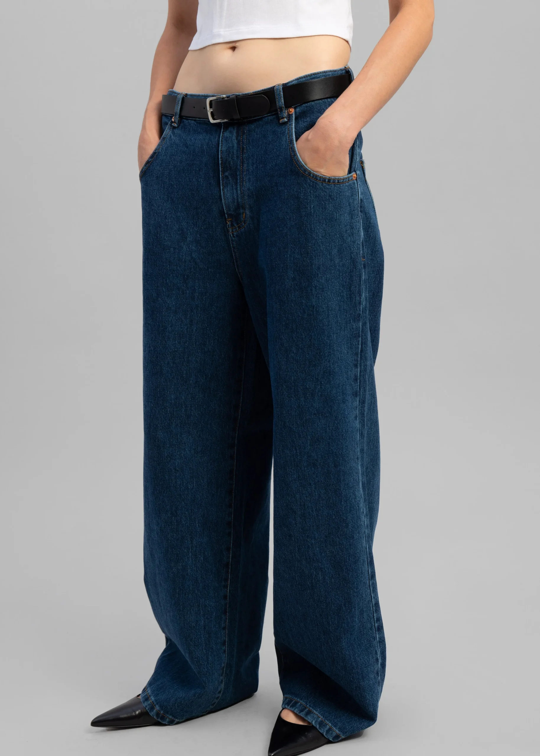 The Frankie Shop Clemmie Jeans Dark Indigo