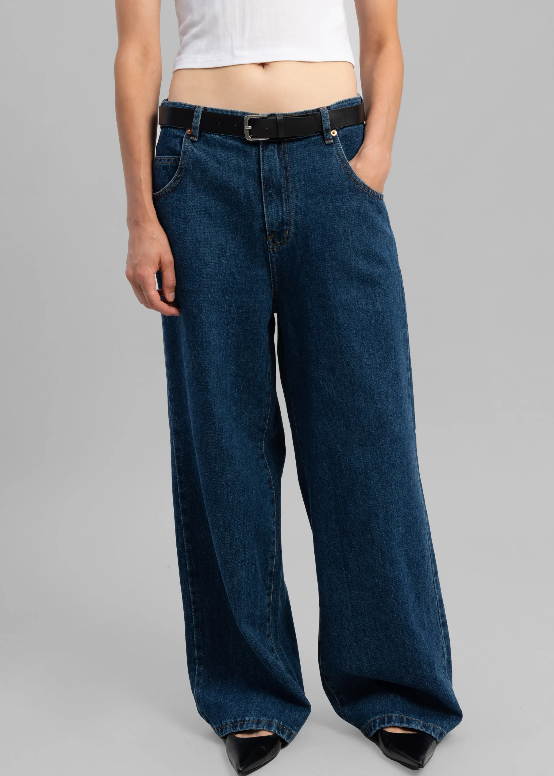 The Frankie Shop Clemmie Jeans Dark Indigo