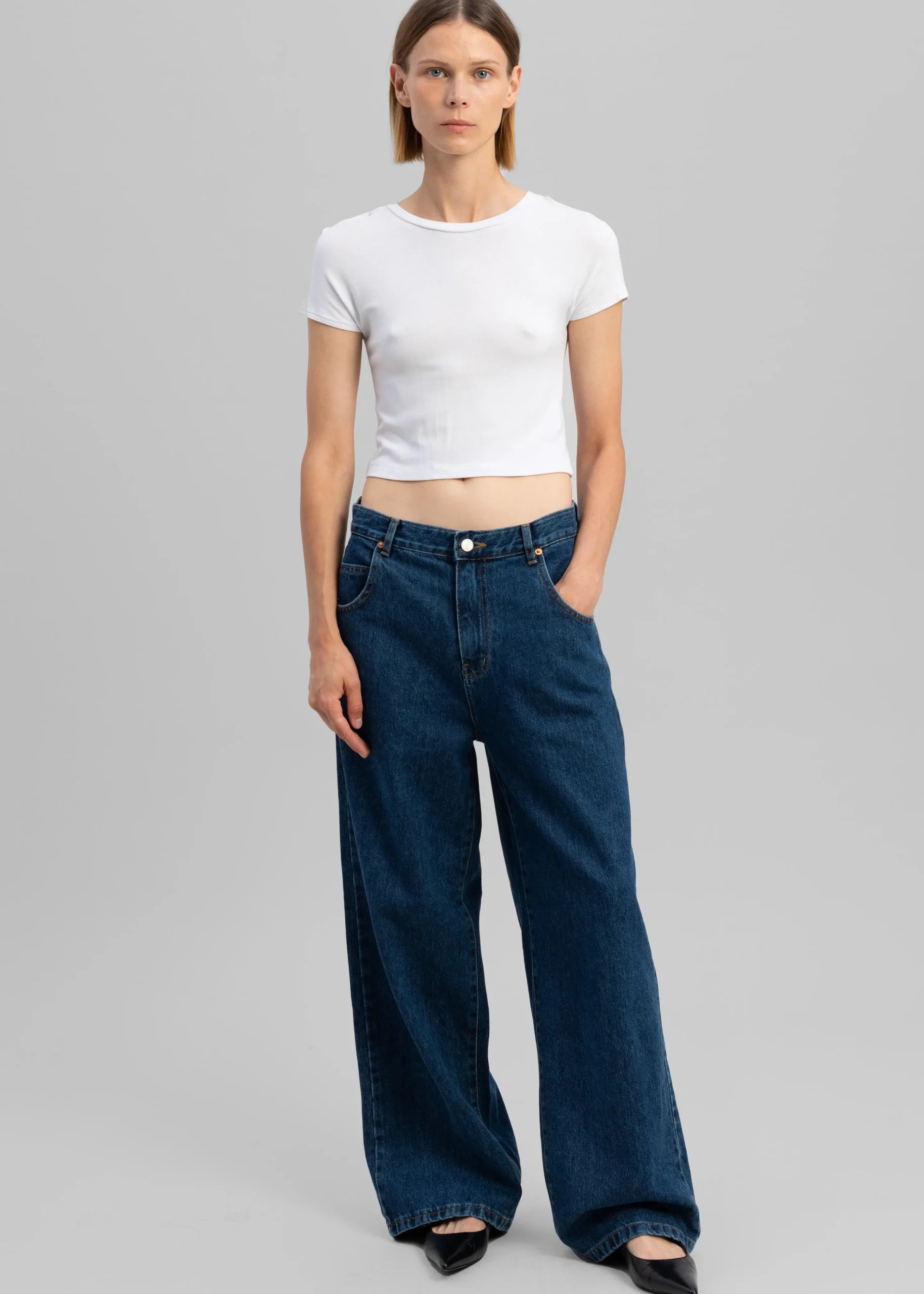The Frankie Shop Clemmie Jeans Dark Indigo
