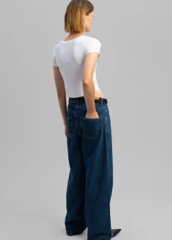 The Frankie Shop Clemmie Jeans Dark Indigo