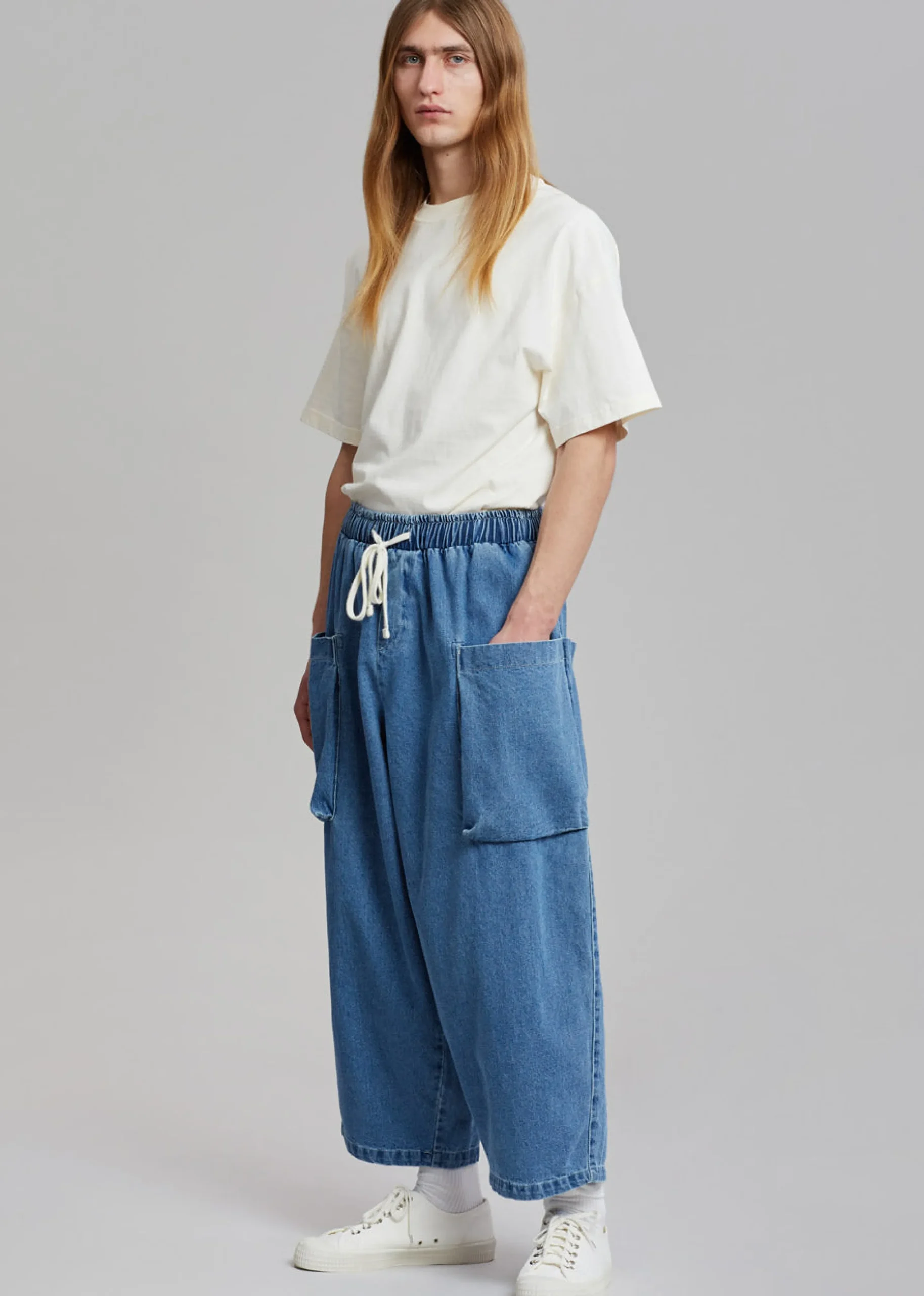 The Frankie Shop Cliff Denim Balloon Pants Worn Wash Online