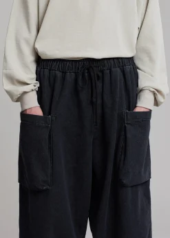 The Frankie Shop Cliff Denim Balloon Pants Black Outlet