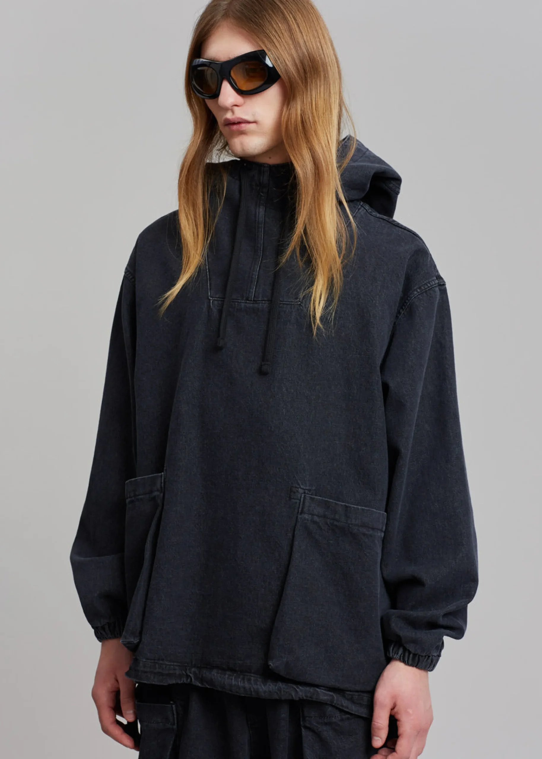 The Frankie Shop Cliff Denim Hoodie Black Best