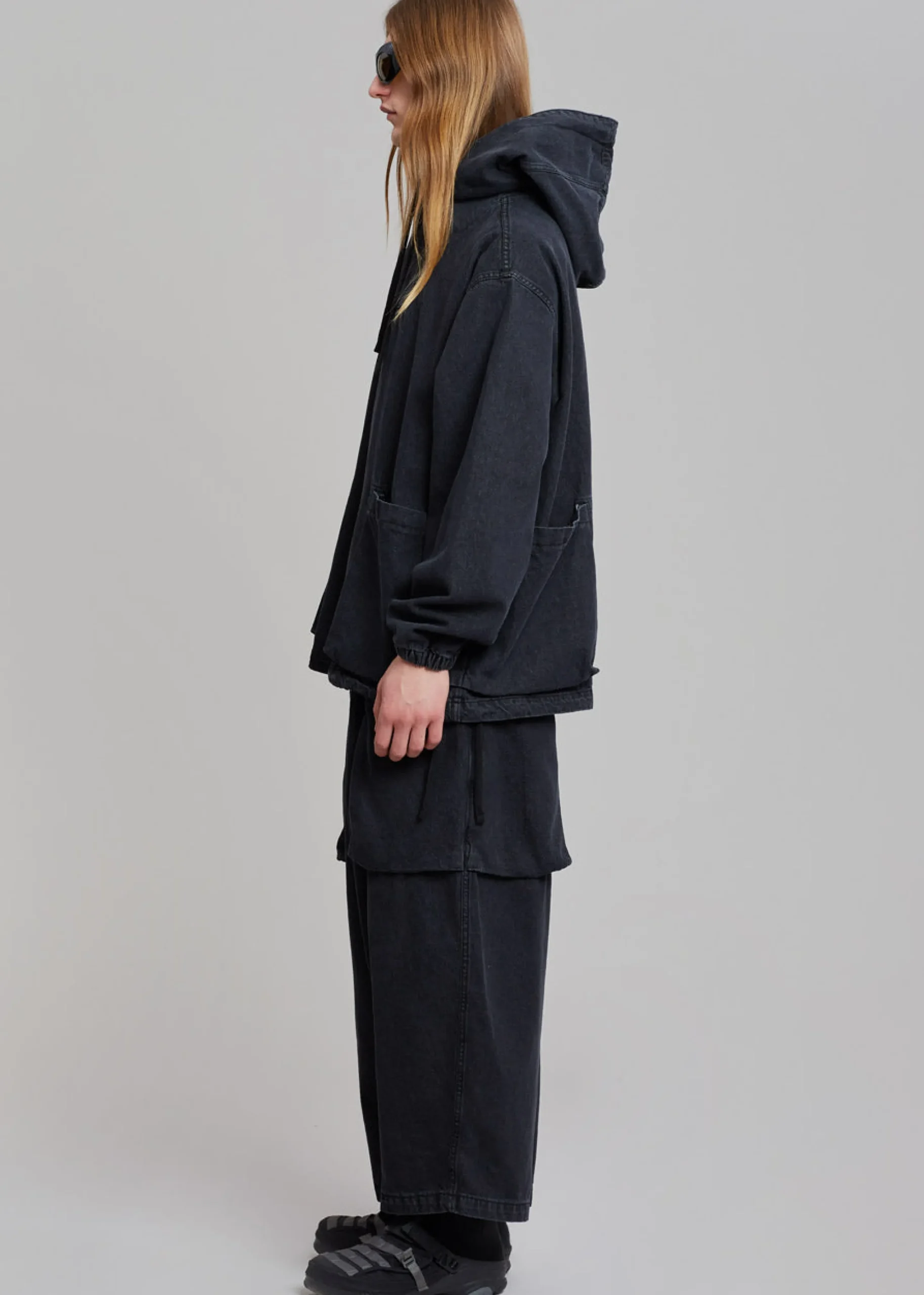 The Frankie Shop Cliff Denim Hoodie Black Best