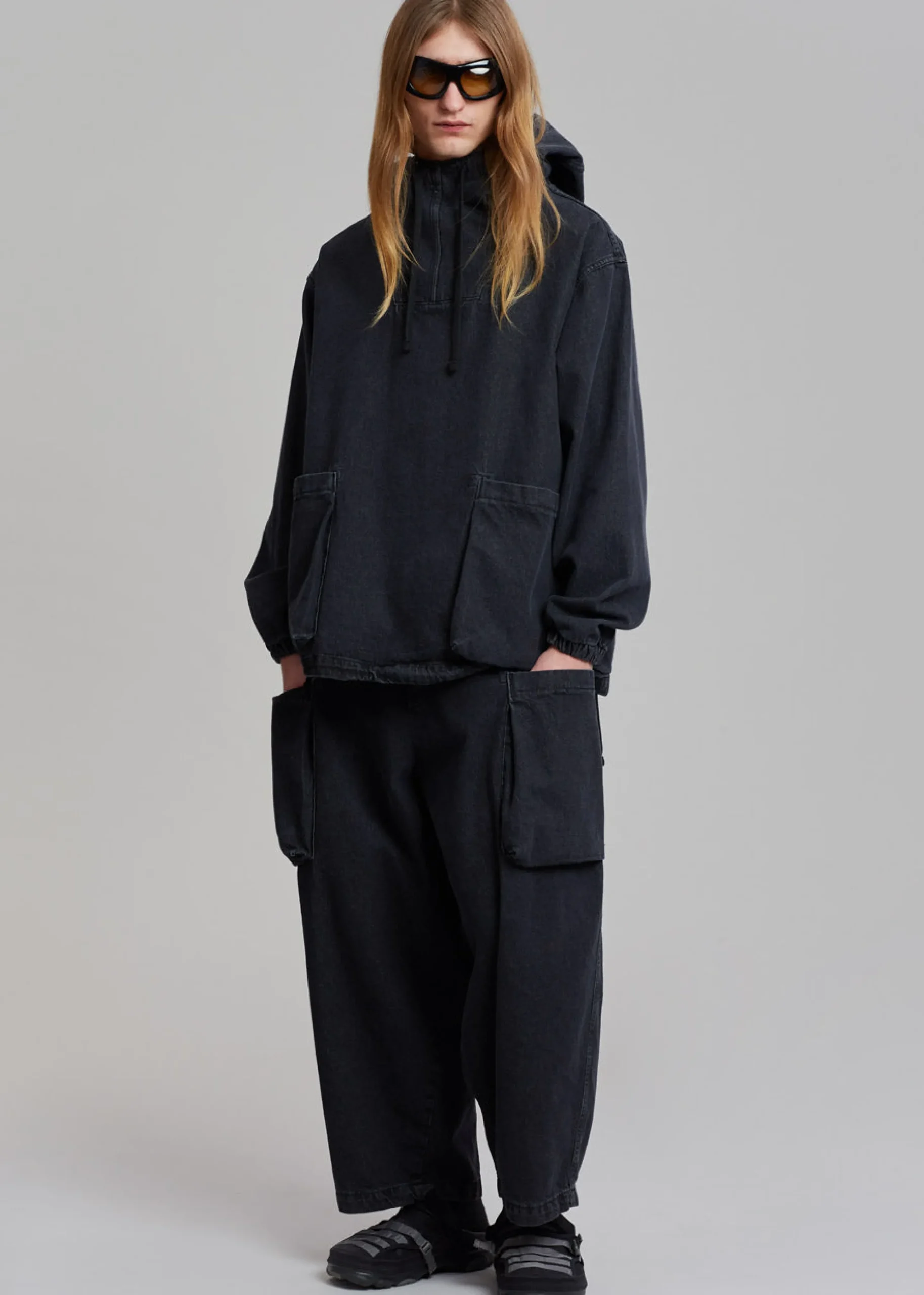 The Frankie Shop Cliff Denim Hoodie Black Best