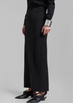 The Frankie Shop Clover Knit Skirt Black Best