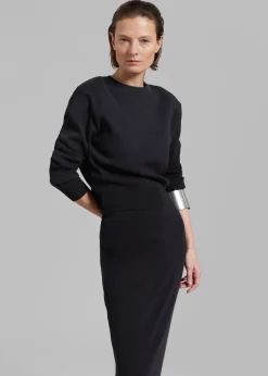 The Frankie Shop Clover Knit Skirt Black Best