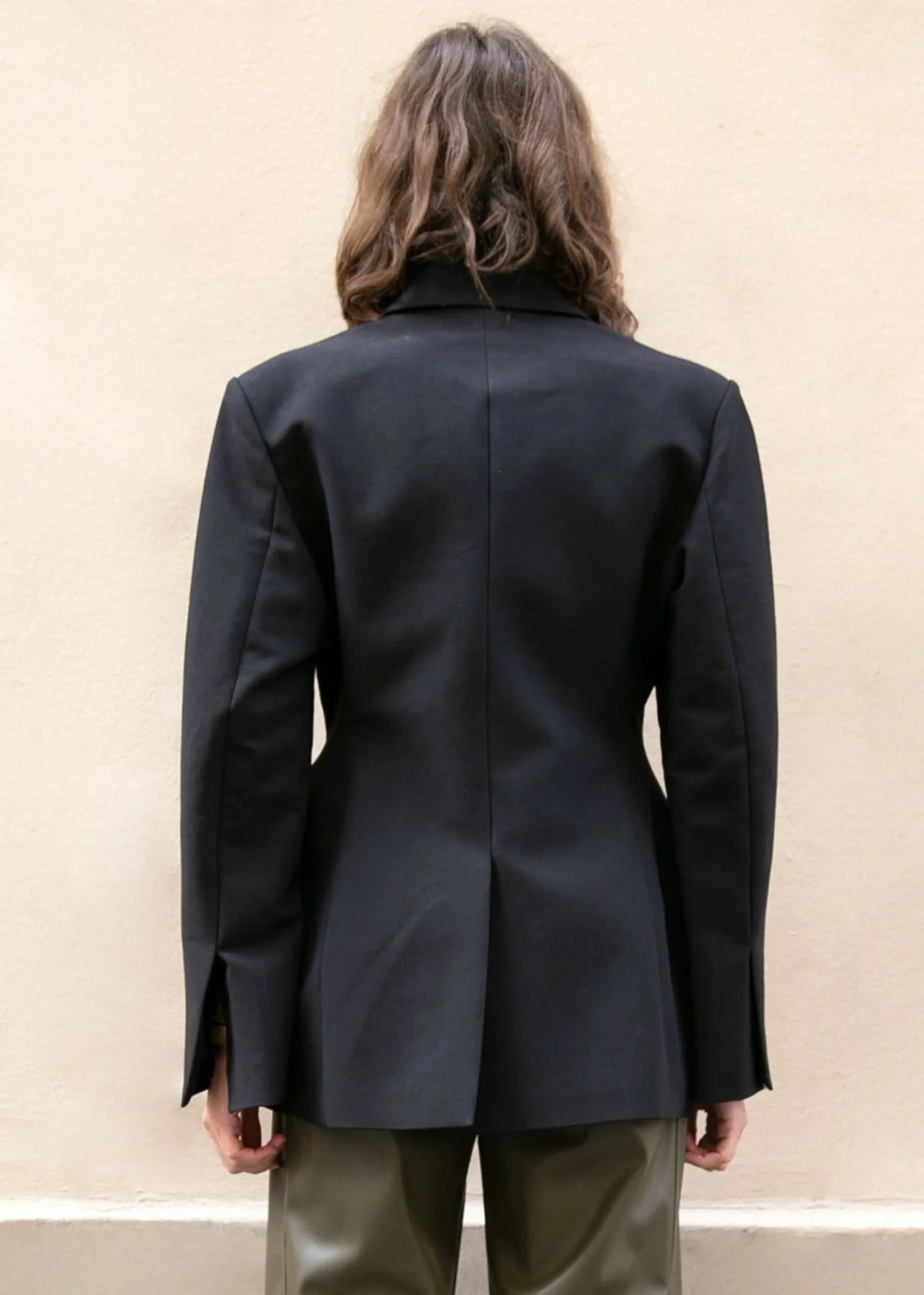 The Frankie Shop Colette Hourglass Blazer Black