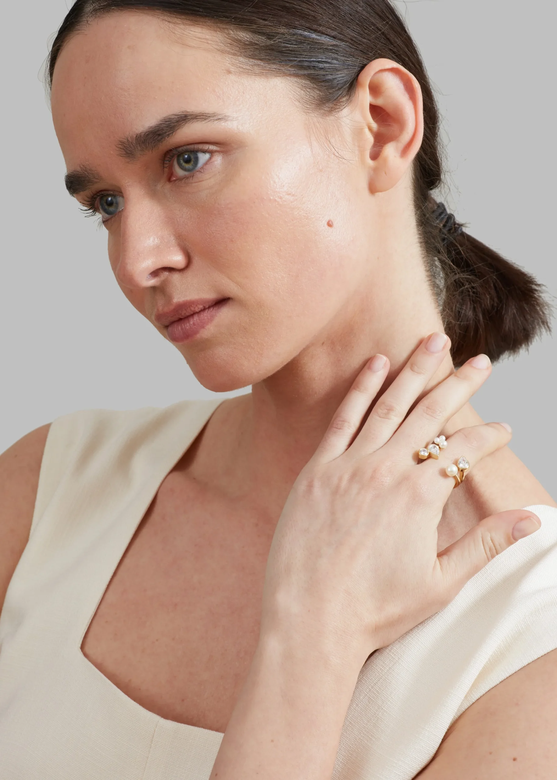 The Frankie Shop Completedworks Chasing Shadows Ring Gold New