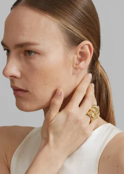 The Frankie Shop Completedworks Clash Ring Gold Hot