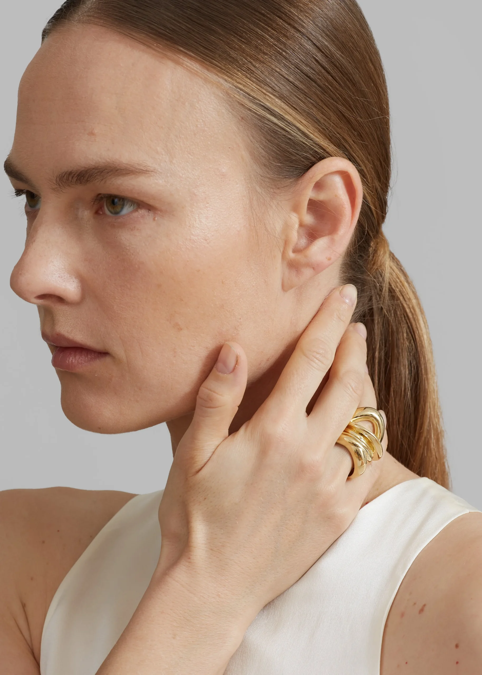 The Frankie Shop Completedworks Clash Ring Gold Hot