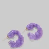 The Frankie Shop Completedworks Ruffle Bio-Resin Earrings Lilac Discount