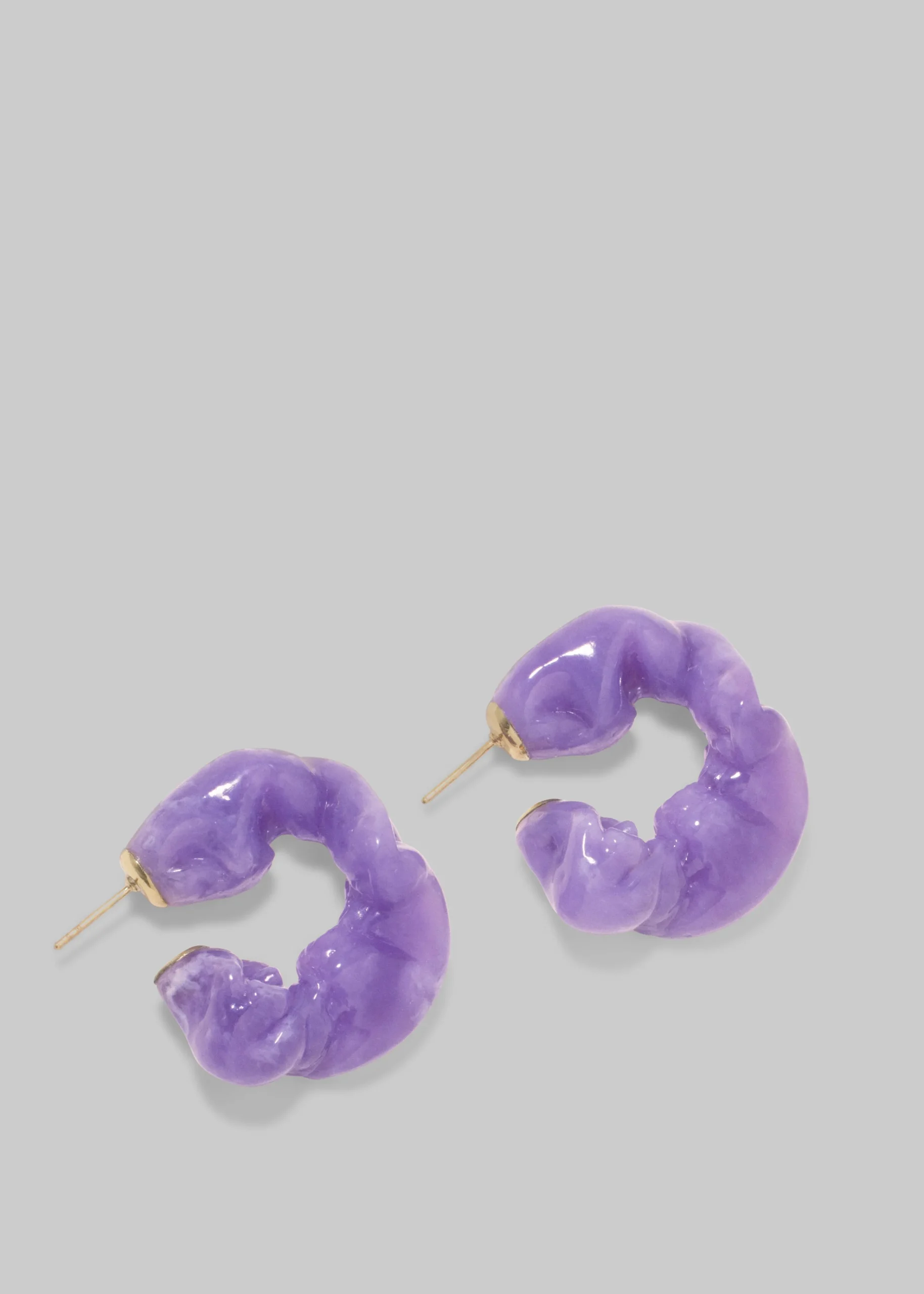 The Frankie Shop Completedworks Ruffle Bio-Resin Earrings Lilac Discount