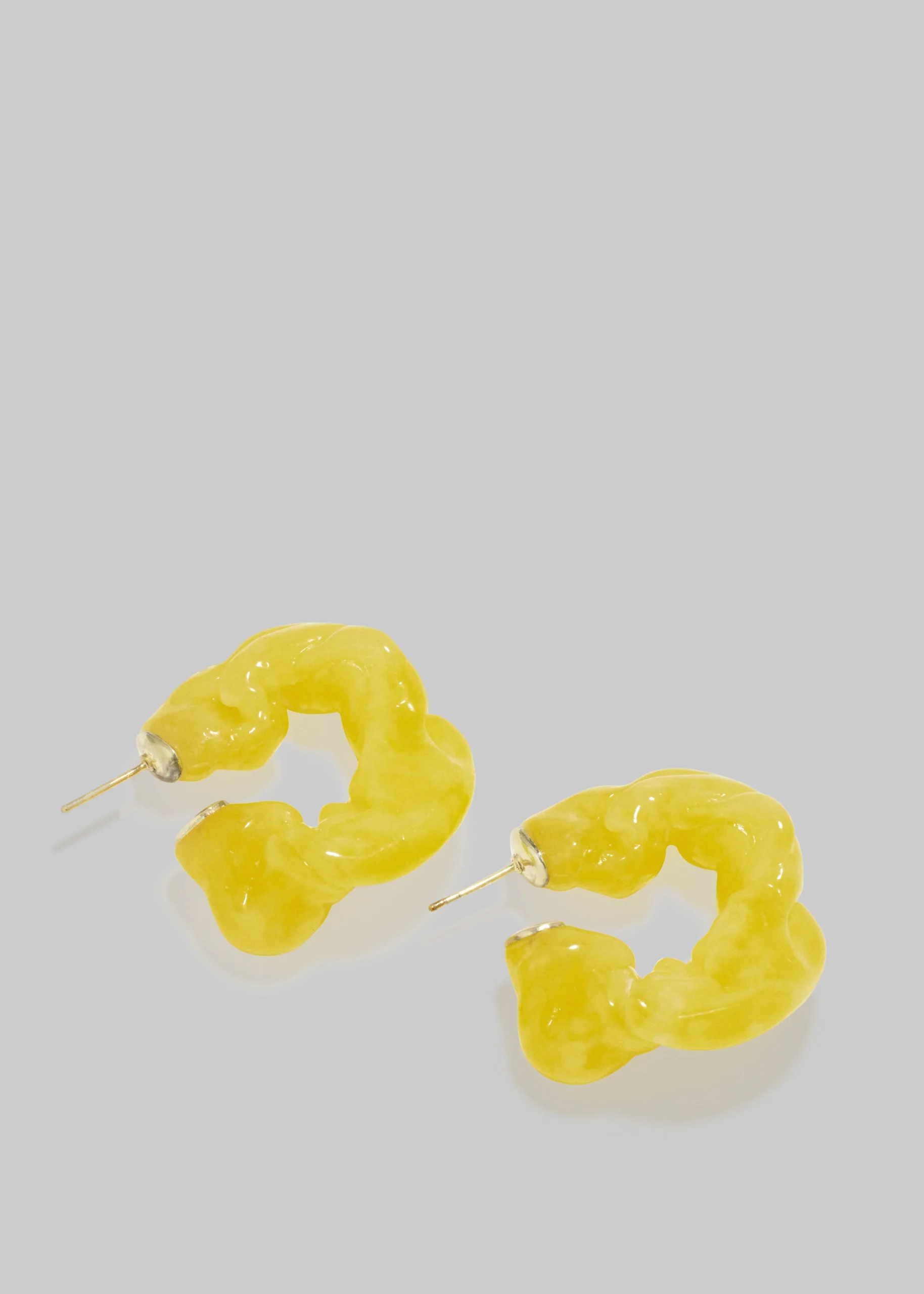 The Frankie Shop Completedworks Ruffle Bio-Resin Earrings Yellow Best
