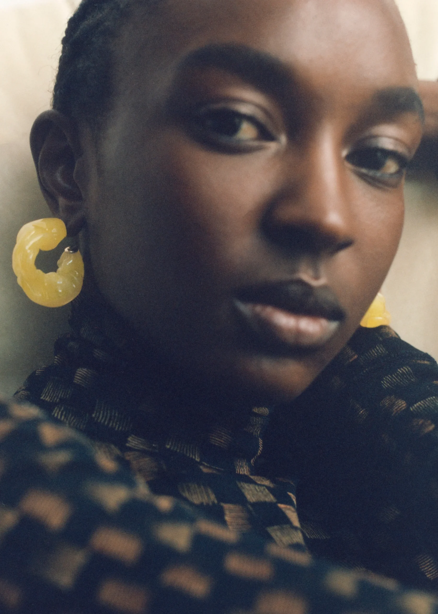The Frankie Shop Completedworks Ruffle Bio-Resin Earrings Yellow Best