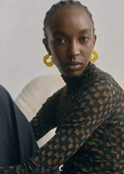 The Frankie Shop Completedworks Ruffle Bio-Resin Earrings Yellow Best