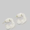 The Frankie Shop Completedworks Ruffle Bio-Resin Earrings White Discount
