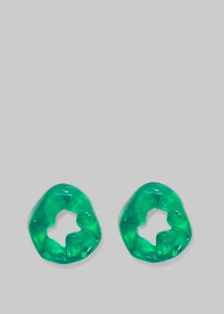 The Frankie Shop Completedworks Scrunch Bio-Resin Earrings Green Online