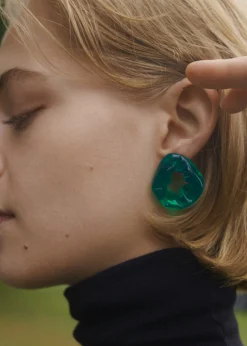 The Frankie Shop Completedworks Scrunch Bio-Resin Earrings Green Online
