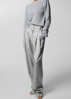 The Frankie Shop Cooper Pintuck Trousers Grey Clearance