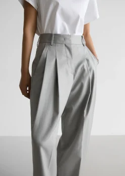 The Frankie Shop Cooper Pintuck Trousers Grey Clearance