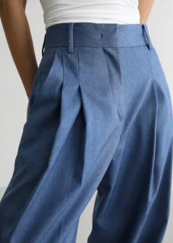 The Frankie Shop Cooper Pintuck Trousers Blue Best