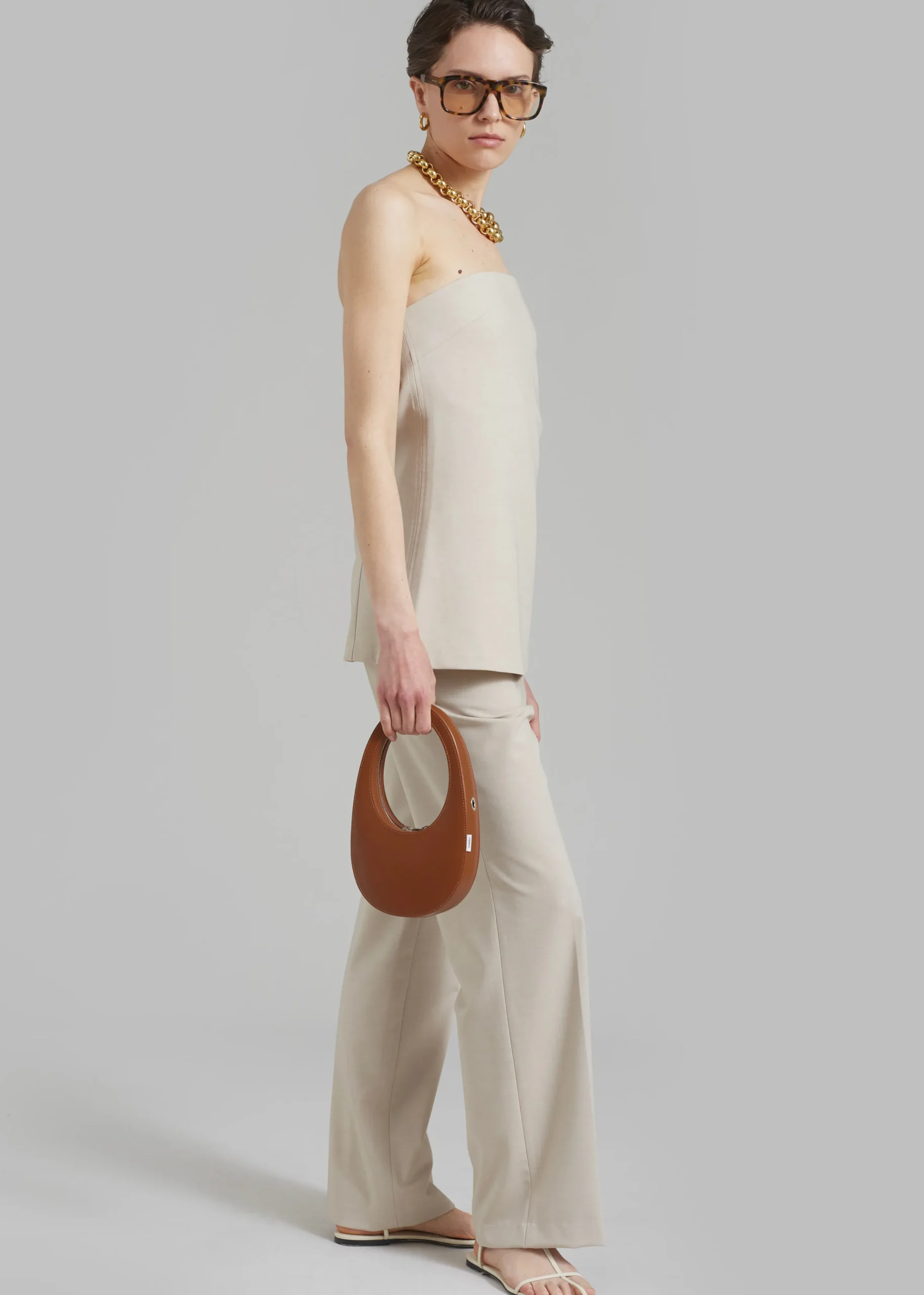 The Frankie Shop Coperni Crossbody Mini Swipe Bag Camel Online