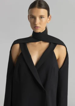 The Frankie Shop Coperni Cut-Out Tailored Dress Black New