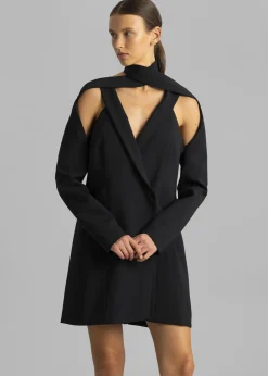 The Frankie Shop Coperni Cut-Out Tailored Dress Black New