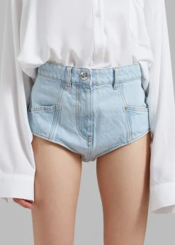 The Frankie Shop Coperni Denim High-Waisted Briefs Ice Blue Online