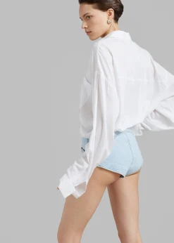 The Frankie Shop Coperni Denim High-Waisted Briefs Ice Blue Online