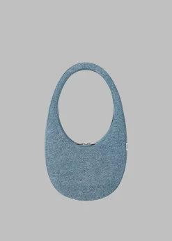 The Frankie Shop Coperni Denim Swipe Bag Light Blue Sale