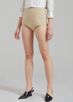 The Frankie Shop Coperni High-Waisted Briefs Beige Best