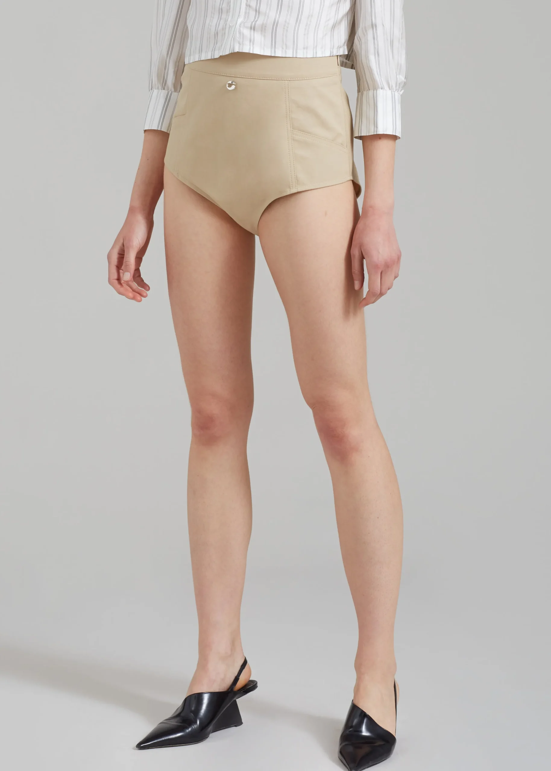 The Frankie Shop Coperni High-Waisted Briefs Beige Best
