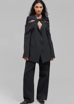 The Frankie Shop Coperni Twisted Cut-Out Jacket Black Outlet