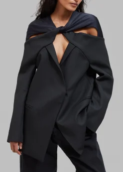 The Frankie Shop Coperni Twisted Cut-Out Jacket Black Outlet
