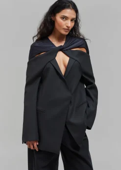 The Frankie Shop Coperni Twisted Cut-Out Jacket Black Outlet