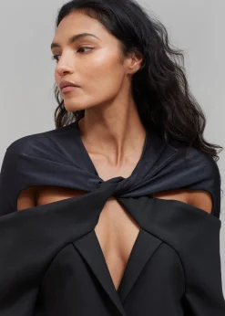 The Frankie Shop Coperni Twisted Cut-Out Jacket Black Outlet